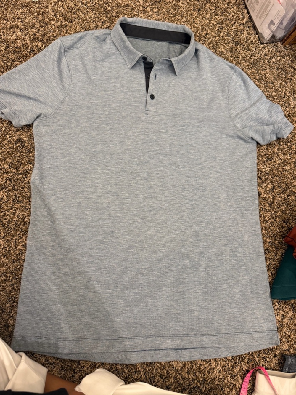 lululemon athletica Light Heather Blue Polo